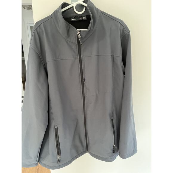 Swiss Tech 2XL (50-52) Rain Resistant Soft Shell Men's Jacket Gray Zip Up. - Picture 1 of 9